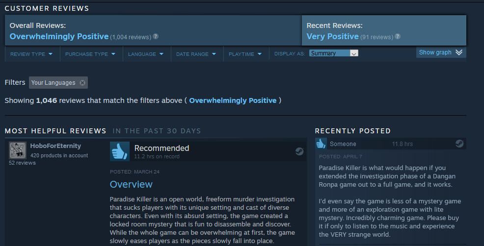 Steam Reviews