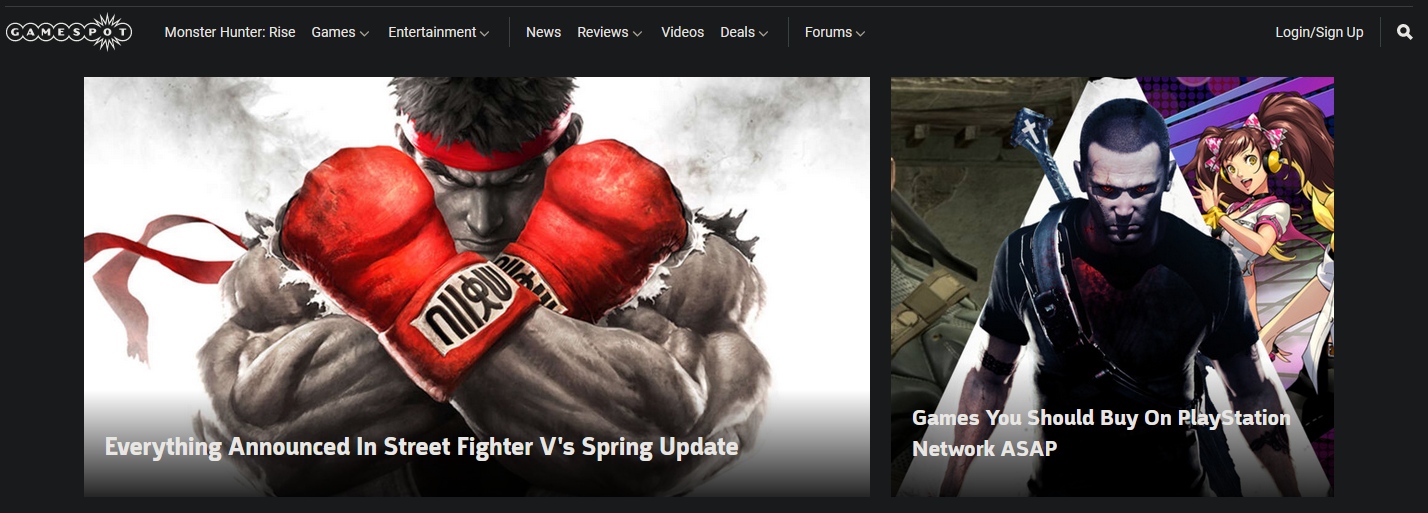 GameSpot 2021 Screenshot