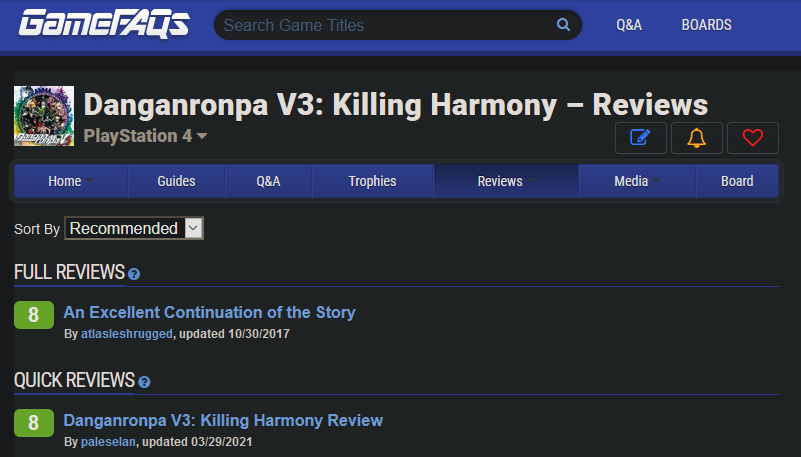 GameFAQs Review